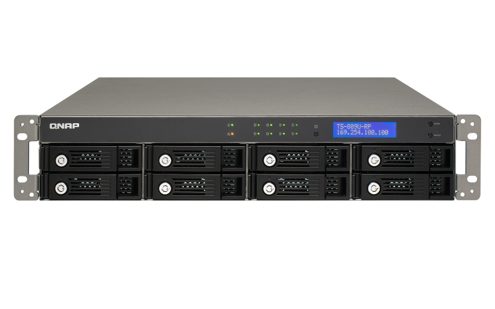 QNAP TS-809U – 8-bay 2U rackmount NAS met redundante voeding