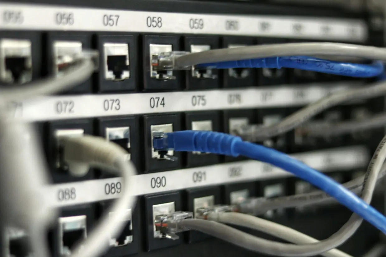 Serverracks in een datacenter